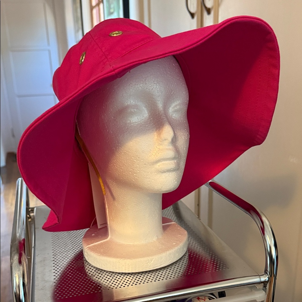 Trina Turk Women’s Wide Brim Sun Hat - Hot Pink